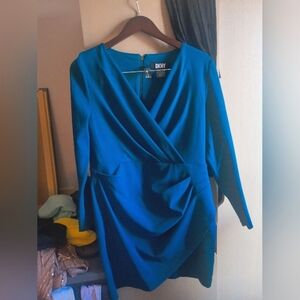 DKNY Teal Wrap Dress